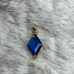 Elegant Blue and Gold Pendant